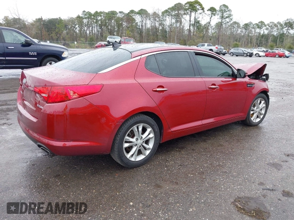2013 Kia Optima EX with VIN 5XXGN4A7XDG162516, listed as a IAAI auction lot 38488668 with 200,026 mi miles and . Bid and sale history available at carsss.com. Image 4.