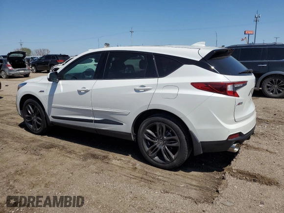 2020 Acura RDX w/A-Spec Pkg with VIN 5J8TC2H68LL029033, listed as a Copart auction lot 55519735 with 45,590 mi miles and Salvage title. Bid and sale history available at DreamBid. Image 2.