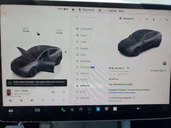 2023 Tesla Model Y Long Range z VIN 7SAYGAEE7PF714828, wystawiony jako Copart lot #89210485 z przebiegiem 42 256 mil mil oraz Szkoda całkowita • Salvage title. Historia ofert i sprzedaży dostępna na DreamBid. Obrazek 9.