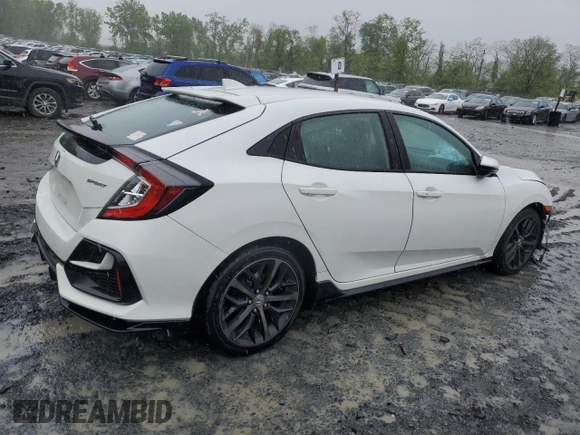 2021 Honda Civic Sport with VIN SHHFK7H49MU401573, listed as a Copart auction lot 56133445 with 90,280 mi miles and Salvage Title. Bid and sale history available at DreamBid. Image 3.