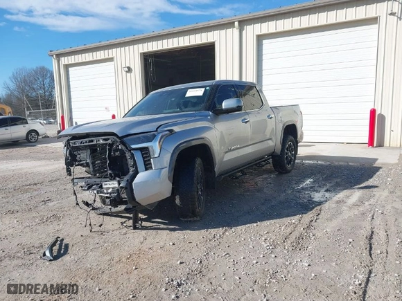 2023 Toyota Tundra 4WD Limited with VIN 5TFJA5DB7PX099444, listed as a IAAI auction lot 41654578 with 43,842 mi miles. Bid and sale history available at carsss.com. Image 2.