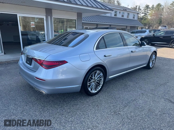 2022 Mercedes-Benz S S 580 with VIN W1K6G7GB5NA078108, listed as a Copart auction lot 55155915 with 63,591 mi miles and Clean Title. Bid and sale history available at carsss.com. Image 4.