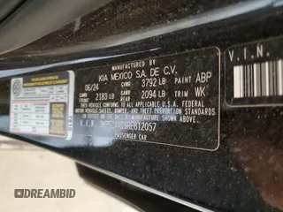 2024 Kia Forte LX with VIN 3KPF24AD9RE812057, listed as a Copart auction lot 50373325 with 7,839 mi miles and Salvage Title. Bid and sale history available at carsss.com. Image 12.