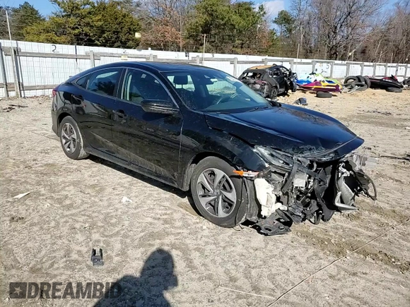 2019 Honda Civic LX with VIN 19XFC2F69KE035624, listed as a Copart auction lot 45459245 with 92,510 mi miles and Salvage Title. Bid and sale history available at DreamBid. Image 11.