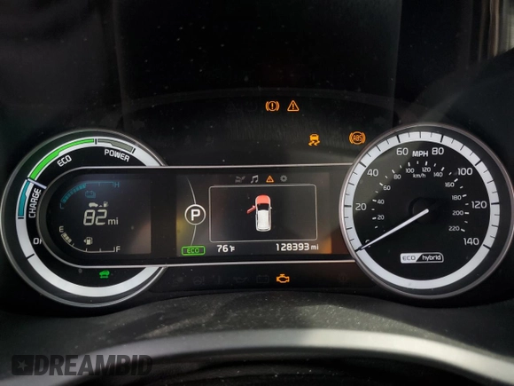2019 Kia Niro EX with VIN KNDCC3LC5K5221157, listed as a Copart auction lot 63677343 with 128,393 mi miles and Salvage Title. Bid and sale history available at carsss.com. Image 9.