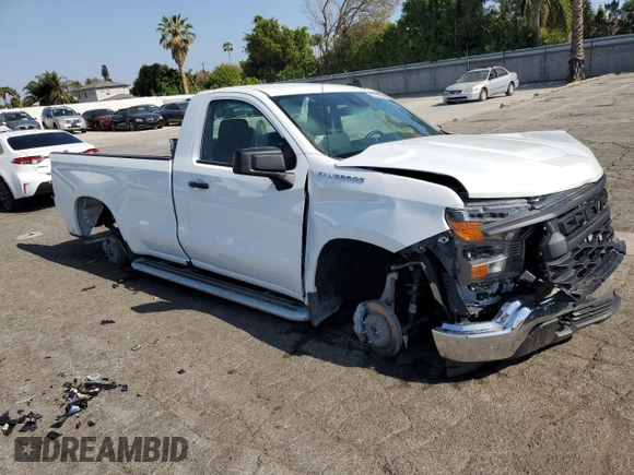 2024 Chevrolet Silverado 1500 Work Truck with VIN 3GCNAAED9RG365547, listed as a Copart auction lot 54069625 with 0 mi miles and Salvage Title. Bid and sale history available at carsss.com. Image 4.