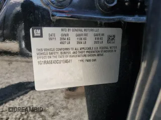 2012 Chevrolet Volt with VIN 1G1RA6E43CU104541, listed as a Copart auction lot 52972705 with 198,673 mi miles and Salvage Title. Bid and sale history available at carsss.com. Image 12.