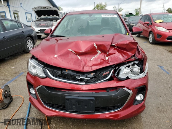 2018 Chevrolet Sonic LT z VIN 1G1JD5SH6J4104665, wystawiony jako Copart lot #55345805 z przebiegiem 45 607 mil mil oraz Szkoda całkowita • Salvage title. Historia ofert i sprzedaży dostępna na DreamBid. Obrazek 5.