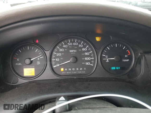 2001 Chevrolet Venture LS Y3G Mobility Pkg with VIN 1GNDX03E41D147296, listed as a Copart auction lot 52876885 with 108,164 mi miles and Salvage Title. Bid and sale history available at carsss.com. Image 9.