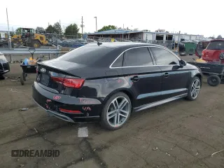 2017 Audi A3 Sedan Premium Plus with VIN WAUGUGFF9H1069408, listed as a Copart auction lot 56938504 with 37,025 mi miles and Salvage Title. Bid and sale history available at carsss.com. Image 3.