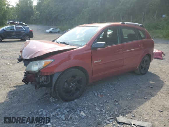 2004 Pontiac Vibe GT with VIN 5Y2SN62L14Z403135, listed as a Copart auction lot 68229654 with 186,589 mi miles and Salvage Title. Bid and sale history available at carsss.com. Image 1.