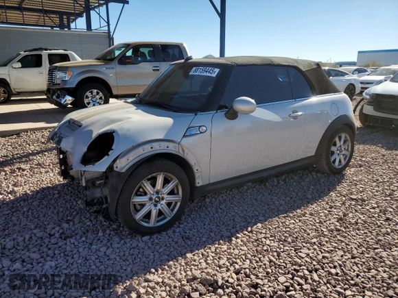 2012 MINI Convertible S z VIN WMWZP3C53CT296188, wystawiony jako Copart lot #88159445 z przebiegiem 110 859 mil mil oraz Szkoda całkowita • Salvage title. Historia ofert i sprzedaży dostępna na DreamBid. Obrazek 1.