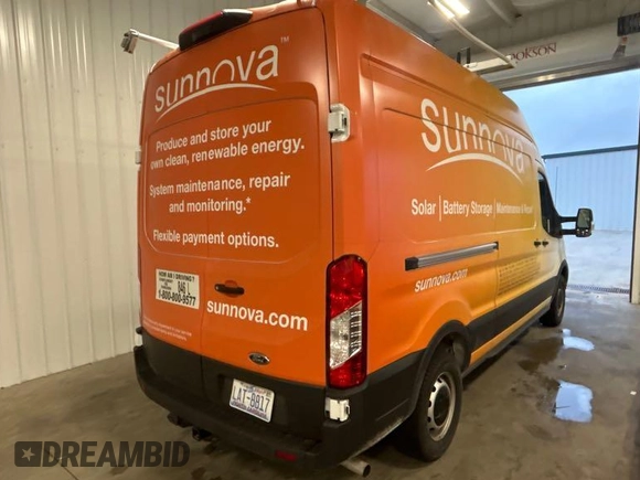 2023 Ford Transit Cargo with VIN 1FTBR1X81PKA75434, listed as a IAAI auction lot 42742887 with 5,111 mi miles and . Bid and sale history available at DreamBid. Image 16.
