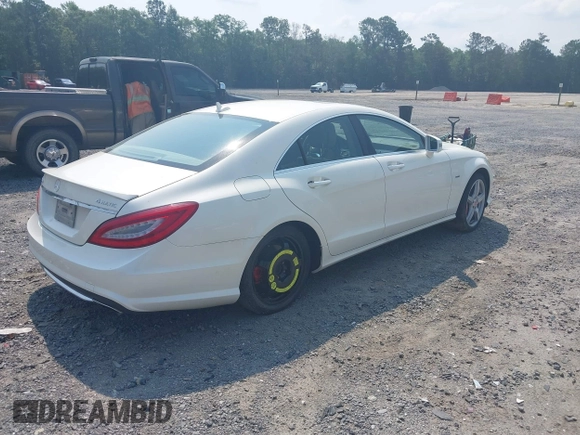 2012 Mercedes-Benz CLS 550 with VIN WDDLJ9BB6CA053206, listed as a IAAI auction lot 42368101 with 110,514 mi miles and . Bid and sale history available at DreamBid. Image 4.