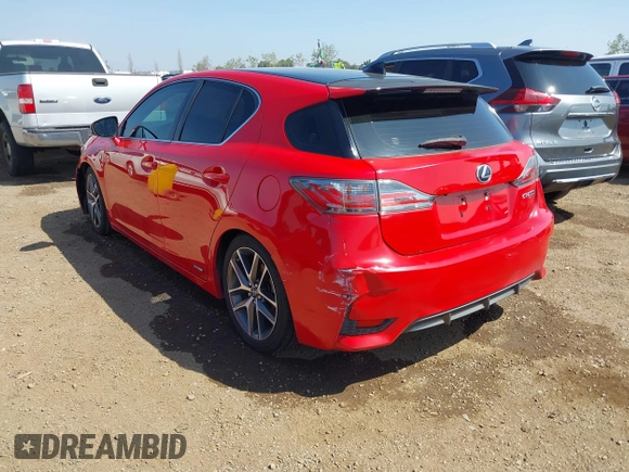 2014 Lexus CT 200h Hybrid with VIN JTHKD5BH1E2182802, listed as a IAAI auction lot 41859426 with 197,330 mi miles. Bid and sale history available at carsss.com. Image 3.