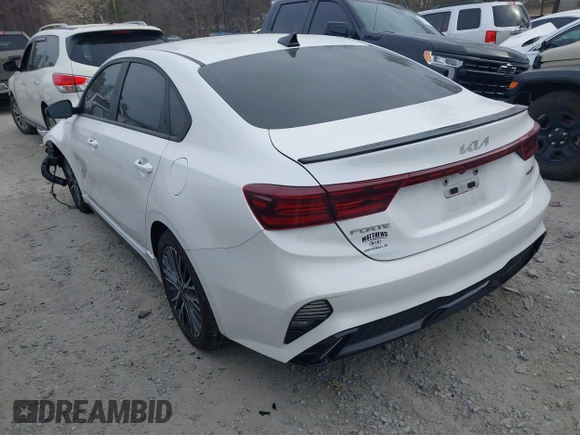 2022 Kia Forte GT-Line with VIN 3KPF54ADXNE489347, listed as a IAAI auction lot 41791921 with 36,301 mi miles and . Bid and sale history available at carsss.com. Image 3.