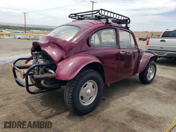 1971 Volkswagen Beetle with VIN 1112101750, listed as a Copart auction lot 54676293 with 850,328 mi miles and Salvage Title. Bid and sale history available at DreamBid. Image 3.