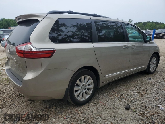 2015 Toyota Sienna Limited with VIN 5TDDK3DC9FS105465, listed as a Copart auction lot 59595595 with 80,348 mi miles and Salvage title. Bid and sale history available at DreamBid. Image 3.