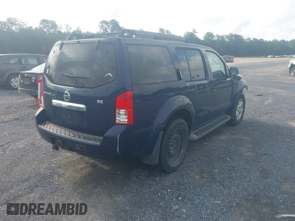 2008 Nissan Pathfinder LE with VIN 5N1AR18U98C604191, listed as a IAAI auction lot 42723959 with 252,250 mi miles and . Bid and sale history available at DreamBid. Image 4.