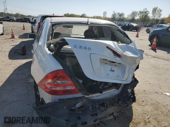 2005 Mercedes-Benz C 240 with VIN WDBRF61J05A777777, listed as a Copart auction lot 75666494 with 140,127 mi miles and Salvage Title. Bid and sale history available at DreamBid. Image 6.