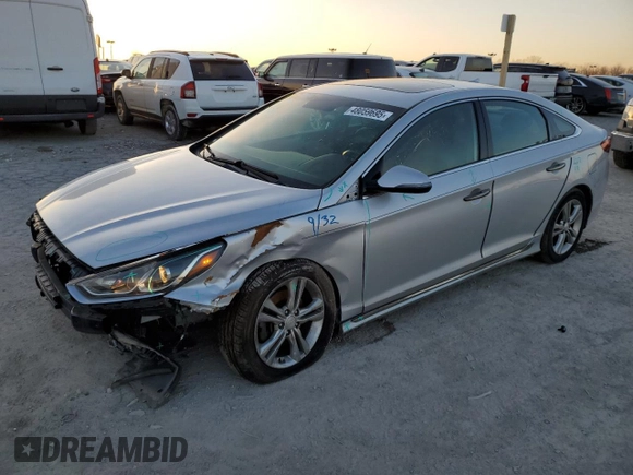 2018 Hyundai Sonata SEL with VIN 5NPE34AFXJH704704, listed as a Copart auction lot 48059695 with 79,754 mi miles and Salvage Title. Bid and sale history available at DreamBid. Image 1.