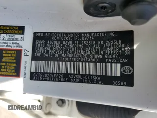 2015 Toyota Camry XLE с VIN 4T1BF1FK5FU473900, выставлен на аукционе Copart как лот 60695515 с пробегом 92 557 миль миль и Списание • Salvage title. История ставок и продаж доступна на DreamBid. Изображение 12.