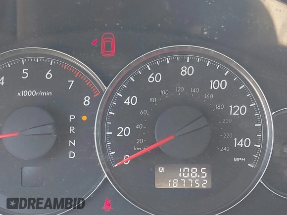 2008 Subaru Legacy Special with VIN 4S3BL616687224706, listed as a IAAI auction lot 42572767 with 187,752 mi miles and . Bid and sale history available at DreamBid. Image 7.