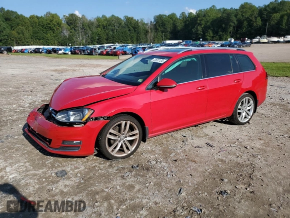 2015 Volkswagen Golf SportWagen TDI SEL with VIN 3VWCA7AU1FM509070, listed as a Copart auction lot 72637134 with 158,691 mi miles and Salvage Title. Bid and sale history available at carsss.com. Image 1.