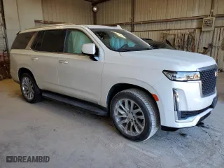 2021 Cadillac Escalade Premium Luxury with VIN 1GYS4BKL2MR446954, listed as a Copart auction lot 71014924 with 0 mi miles and Salvage Title. Bid and sale history available at carsss.com. Image 4.