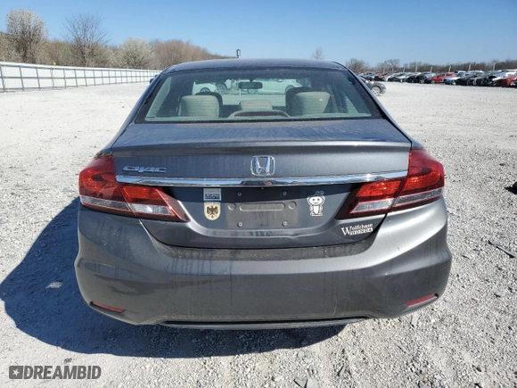 2013 Honda Civic Sdn LX with VIN 19XFB2F51DE059722, listed as a Copart auction lot 49243335 with 85,849 mi miles and Clean Title. Bid and sale history available at carsss.com. Image 6.