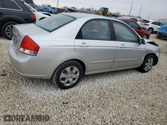2009 Kia Spectra SX with VIN KNAFE221195656606, listed as a Copart auction lot 84694524 with Not Provided miles and Salvage Title. Bid and sale history available at carsss.com. Image 3.