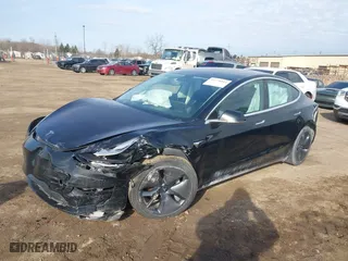 2019 Tesla Model 3 Long Range with VIN 5YJ3E1EB5KF414748, listed as a IAAI auction lot 41778914 with 0 mi miles. Bid and sale history available at carsss.com. Image 2.