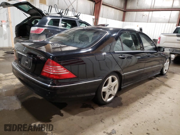 2004 Mercedes-Benz S 430 with VIN WDBNG83J14A427691, listed as a Copart auction lot 49355755 with 25,897 mi miles and Salvage Title. Bid and sale history available at DreamBid. Image 3.
