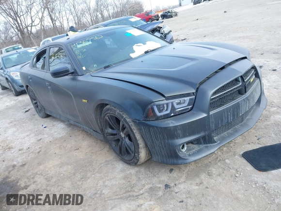 2014 Dodge Charger SRT8 Super Bee with VIN 2C3CDXGJ5EH205541, listed as a IAAI auction lot 41367563 with 78,317 mi miles. Bid and sale history available at carsss.com. Image 1.