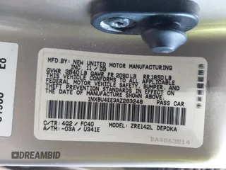 2010 Toyota Corolla with VIN 1NXBU4EE3AZ283248, listed as a IAAI auction lot 42055111 with 83,822 mi miles. Bid and sale history available at carsss.com. Image 9.