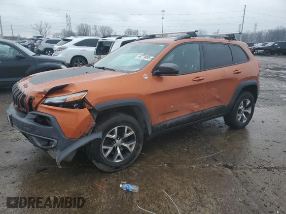 2014 Jeep Cherokee Trailhawk with VIN 1C4PJMBB4EW317799, listed as a Copart auction lot 46779095 with 95,832 mi miles and Clean Title. Bid and sale history available at carsss.com. Image 1.