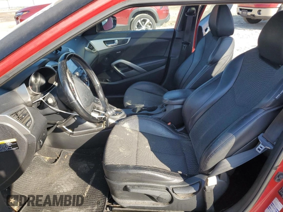 2014 Hyundai Veloster z VIN KMHTC6AD3EU217143, wystawiony jako Copart lot #43716395 z przebiegiem 137 865 mil mil oraz Szkoda całkowita • Salvage title. Historia ofert i sprzedaży dostępna na DreamBid. Obrazek 7.