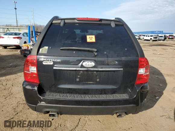 2010 Kia Sportage LX with VIN KNDKG3A43A7726547, listed as a Copart auction lot 51558525 with 72,842 mi miles and Salvage Title. Bid and sale history available at carsss.com. Image 6.