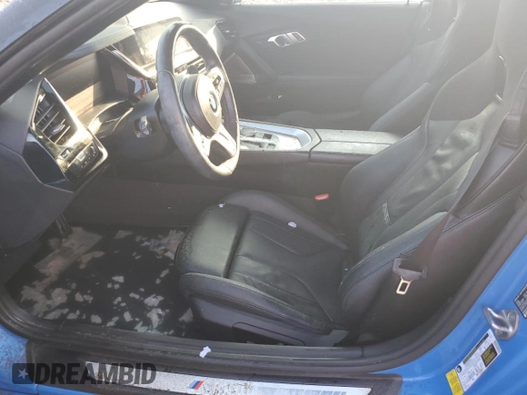 2021 BMW Z4 sDriveM40i with VIN WBAHF9C07MWX29534, listed as a Copart auction lot 73857274 with 0 mi miles and Salvage Title. Bid and sale history available at carsss.com. Image 7.