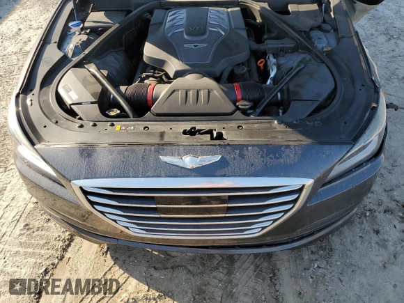 2017 Genesis G80 Ultimate with VIN KMHGN4JFXHU212334, listed as a Copart auction lot 75771284 with 78,779 mi miles and Salvage Title. Bid and sale history available at DreamBid. Image 12.