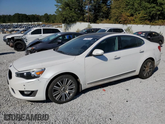 2015 Kia Cadenza Premium with VIN KNALN4D76F5171082, listed as a Copart auction lot 77763144 with 158,430 mi miles and Clean Title. Bid and sale history available at carsss.com. Image 1.