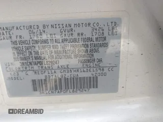2015 Nissan Versa SV with VIN 3N1CN7AP0FL829247, listed as a IAAI auction lot 42068439 with 177,040 mi miles. Bid and sale history available at carsss.com. Image 9.