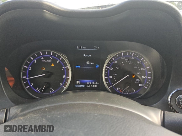 2017 Infiniti Q50 Premium with VIN JN1EV7AP7HM738106, listed as a Copart auction lot 62123205 with 150,516 mi miles and Clean title. Bid and sale history available at DreamBid. Image 9.
