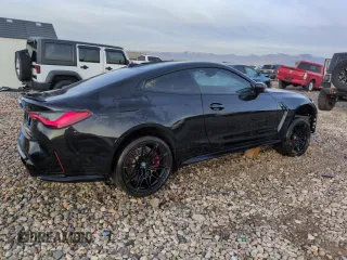 2024 BMW M4 Competition xDrive with VIN WBS43AZ01RCN32279, listed as a Copart auction lot 83444934 with 12,878 mi miles and Salvage Title. Bid and sale history available at carsss.com. Image 3.