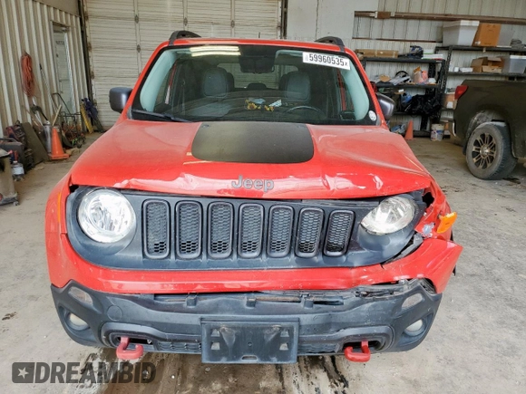 2017 Jeep Renegade Trailhawk with VIN ZACCJBCB1HPF32155, listed as a Copart auction lot 59960535 with 98,286 mi miles and Salvage title. Bid and sale history available at DreamBid. Image 5.