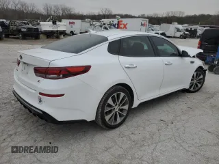 2019 Kia Optima S with VIN 5XXGT4L39KG280635, listed as a Copart auction lot 82178854 with 49,675 mi miles and Salvage Title. Bid and sale history available at carsss.com. Image 3.