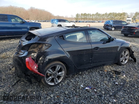 2017 Hyundai Veloster Value Edition with VIN KMHTC6AD5HU322111, listed as a Copart auction lot 51041695 with 56,602 mi miles and Salvage Title. Bid and sale history available at carsss.com. Image 3.