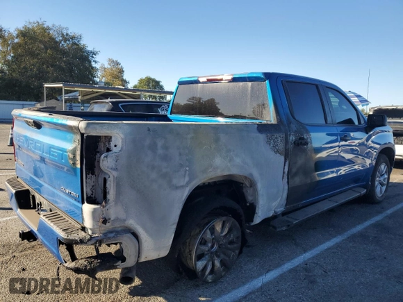 2022 Chevrolet Silverado 1500 Custom with VIN 3GCPABEK8NG556562, listed as a Copart auction lot 79316624 with 59,196 mi miles and Salvage Title. Bid and sale history available at DreamBid. Image 3.