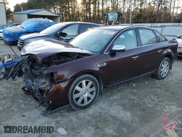 2009 Ford Taurus Limited with VIN 1FAHP28W49G111924, listed as a Copart auction lot 43807235 with 0 mi miles and Salvage Title. Bid and sale history available at carsss.com. Image 1.