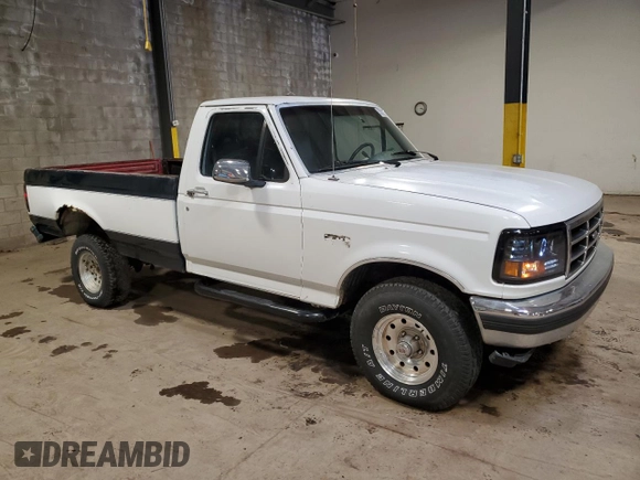 1995 Ford F-150 with VIN 1FTEF14N0SNB49515, listed as a Copart auction lot 50218605 with 113,242 mi miles and Salvage Title. Bid and sale history available at carsss.com. Image 4.